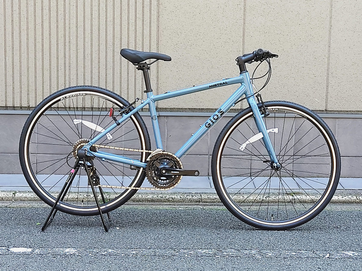 福岡発 整備済 GIOS MISTRAL ミストラル グレー クロスバイク 52 
