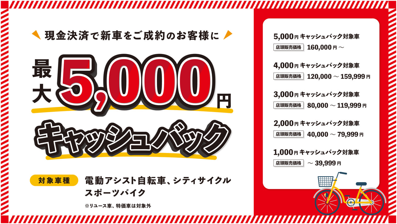 【セール】夏のキャッシュバックSALE